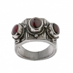 Sterling Silver Three-Stone...